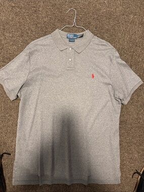 Polo by Ralph Lauren Heather Gray Polo with Red Pony
